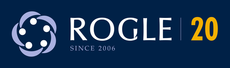 ROGLE logo for the 20 years: the counter goes from 2006 to 2026 and 
